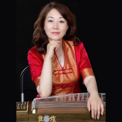 Guzheng performer and academy cofounder Chen Wenying